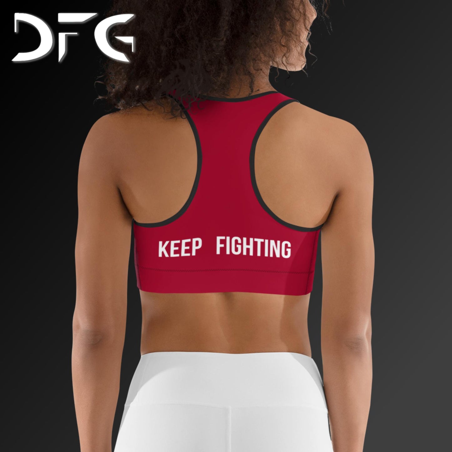 Simple Sports Bra Red/White