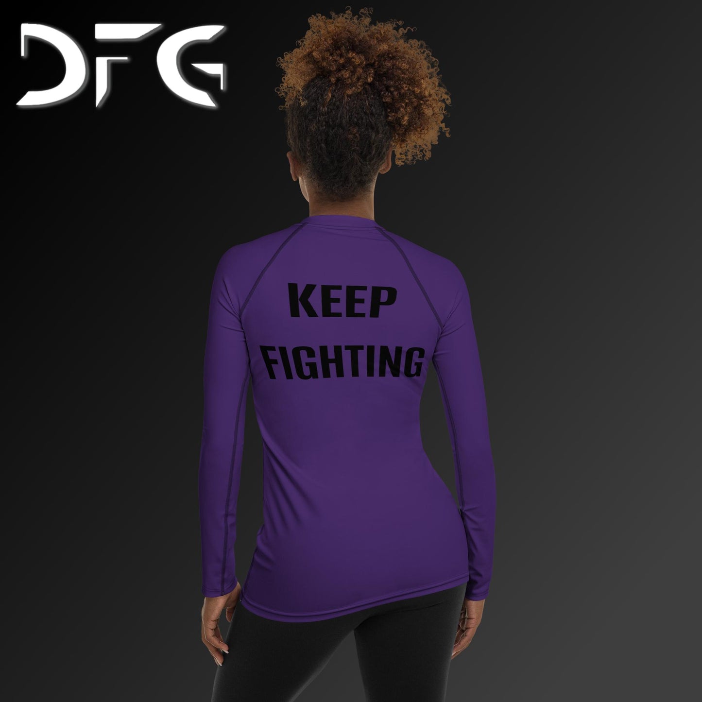 Feminine-Fit Purple Long-Sleeved Rash Guard