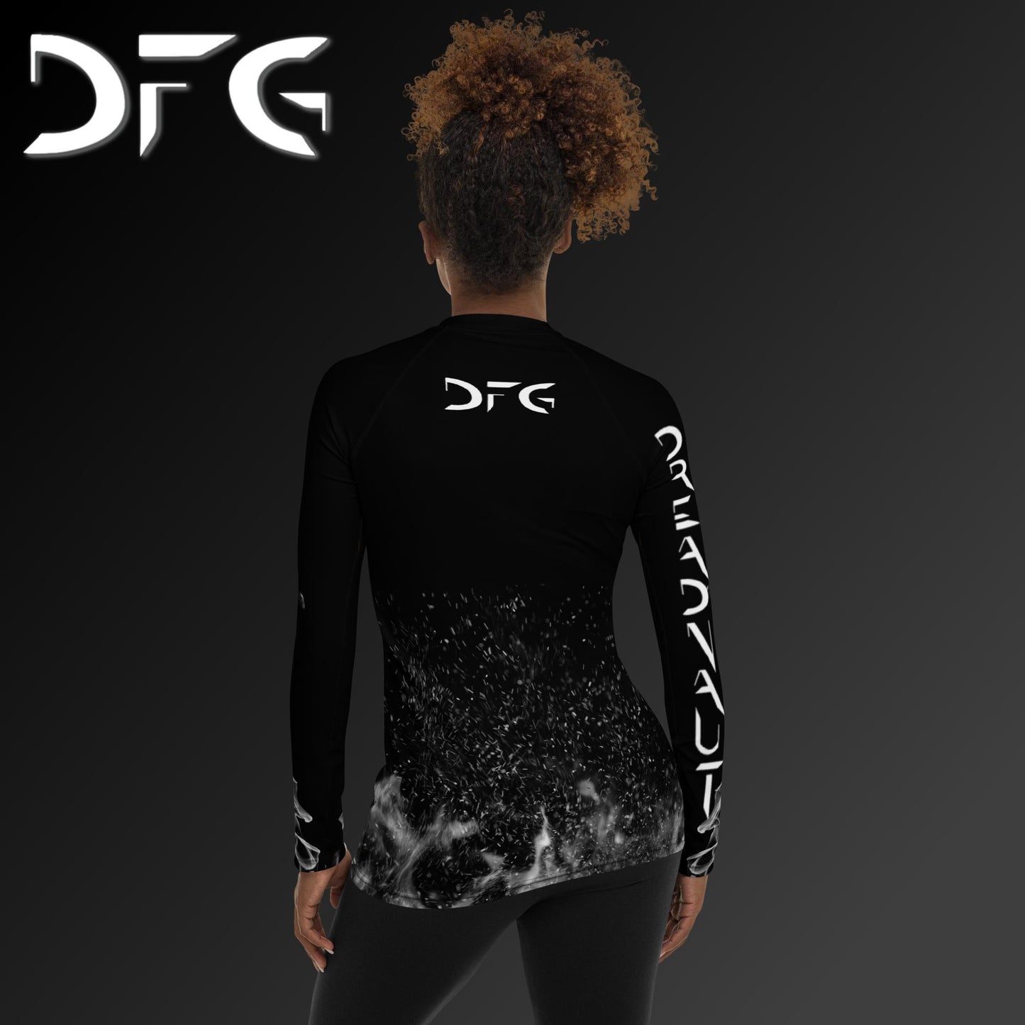 Feminine-Fit White Phoenix Long-Sleeved Rash Guard