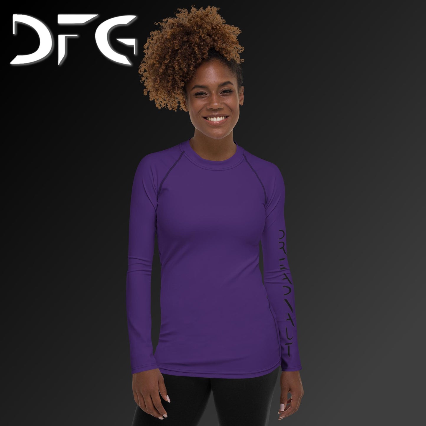 Feminine-Fit Purple Long-Sleeved Rash Guard