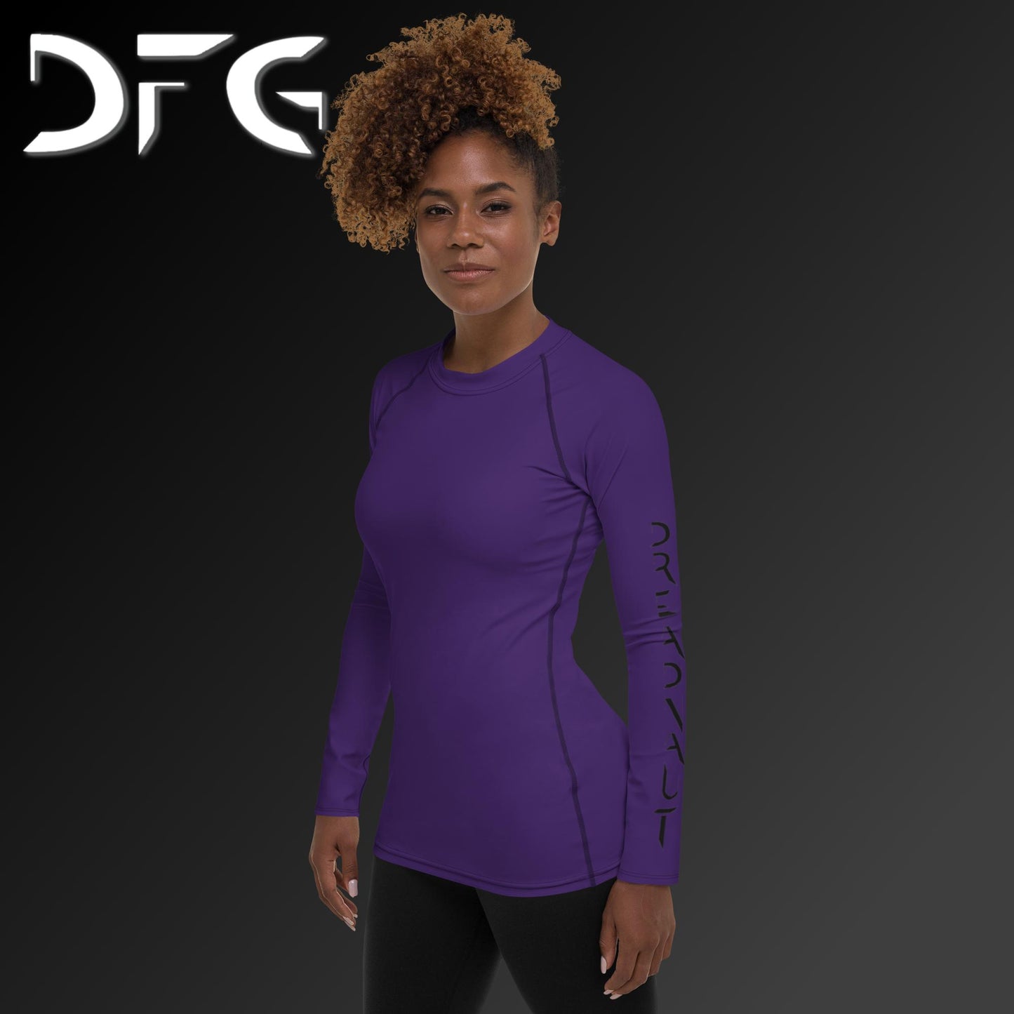 Feminine-Fit Purple Long-Sleeved Rash Guard