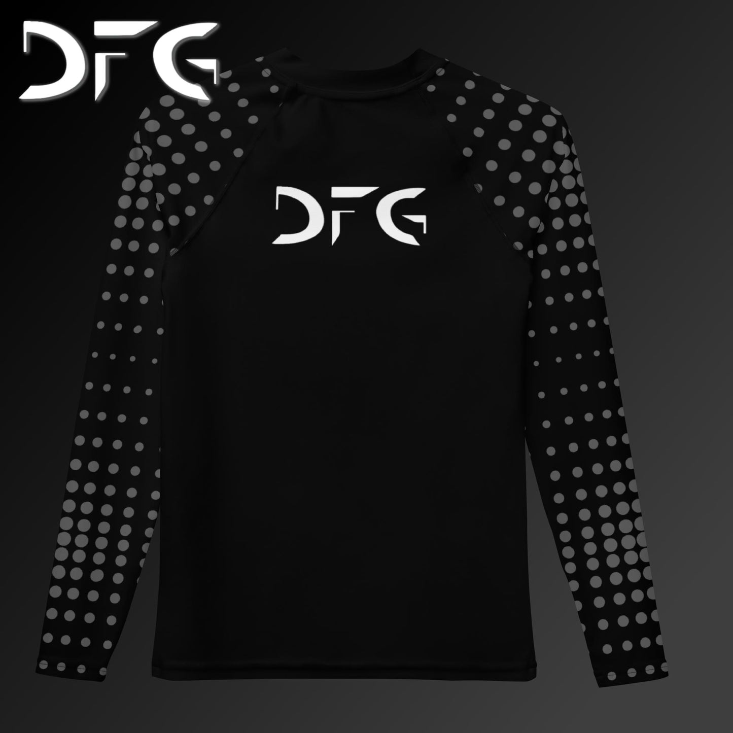 Youth Grey Comic Gradient Long-Sleeved Rash Guard
