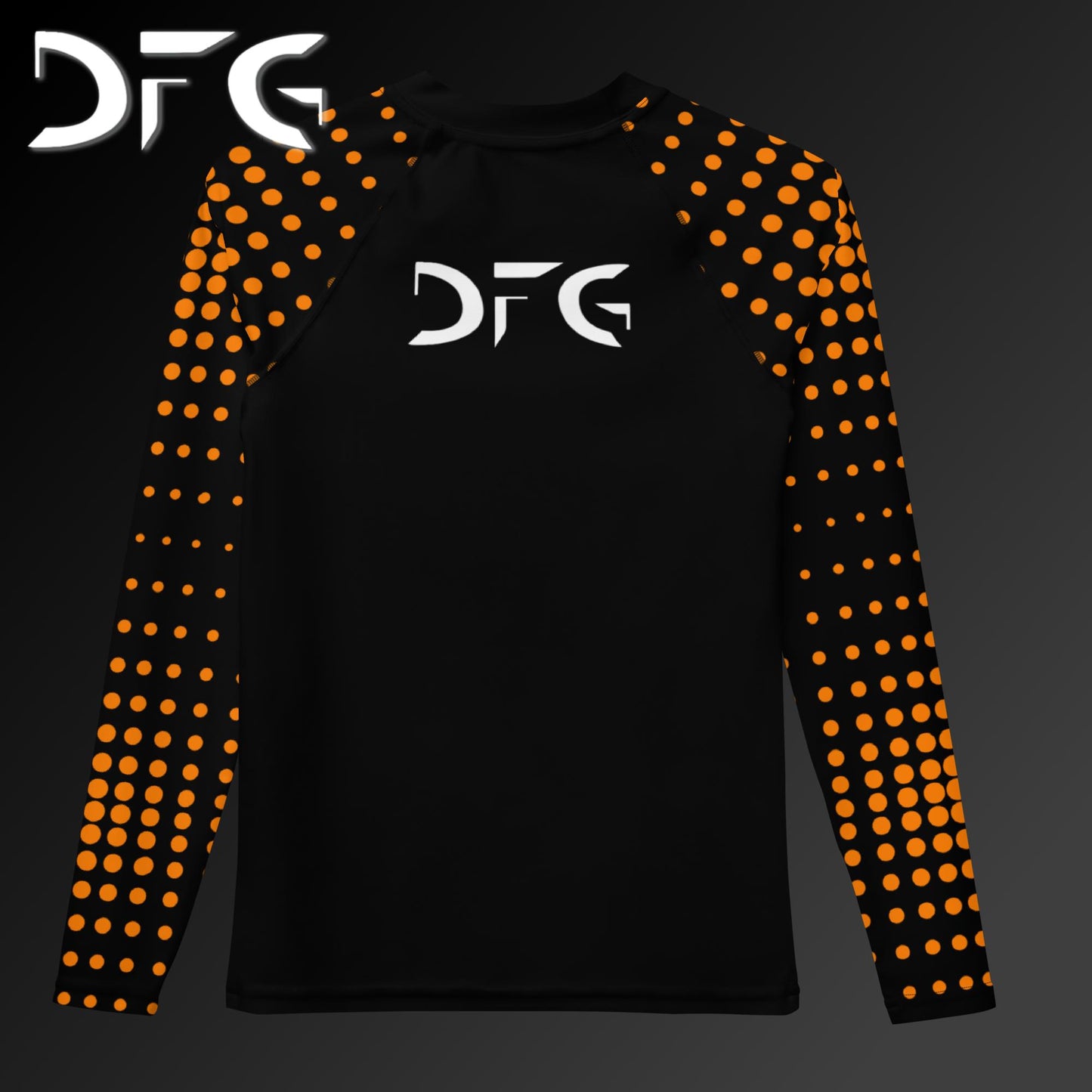 Youth Orange Comic Gradient Long-Sleeved Rash Guard