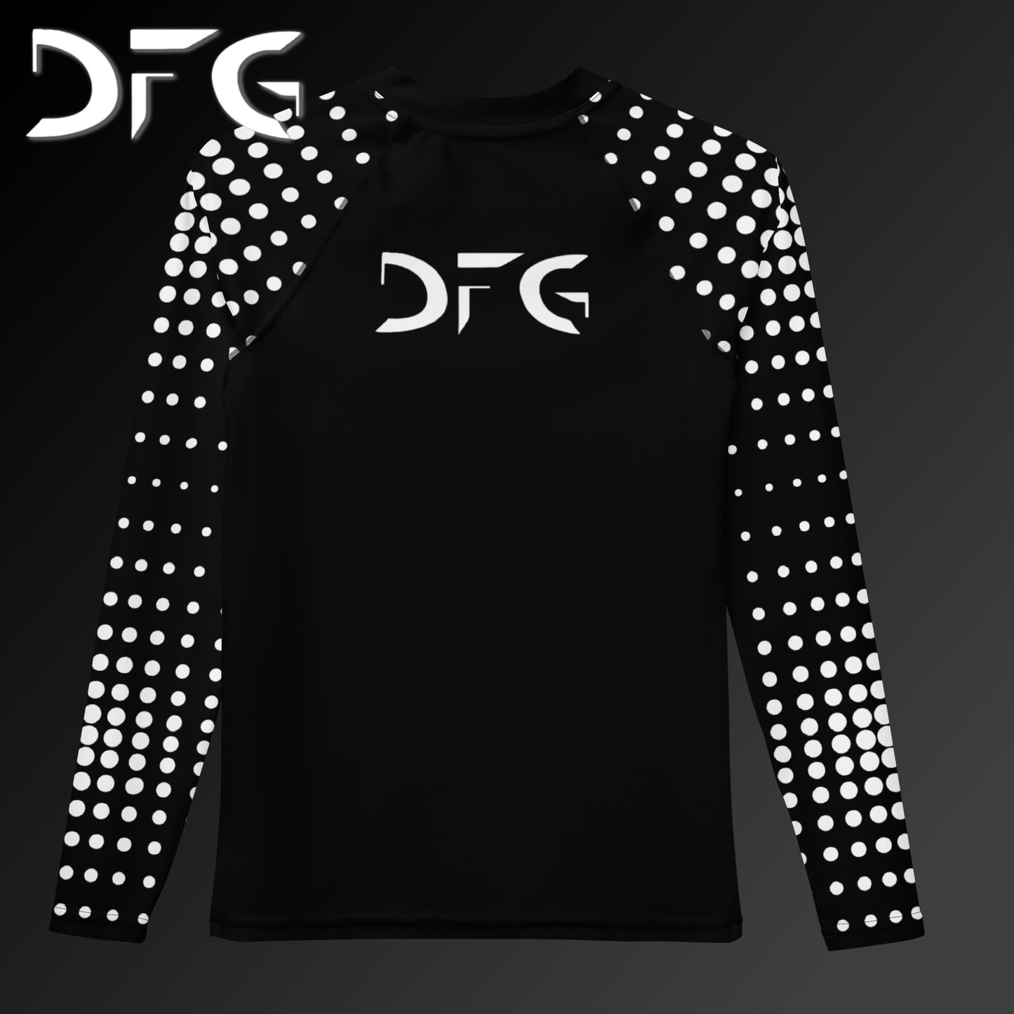 Youth White Comic Gradient Long-Sleeved Rash Guard