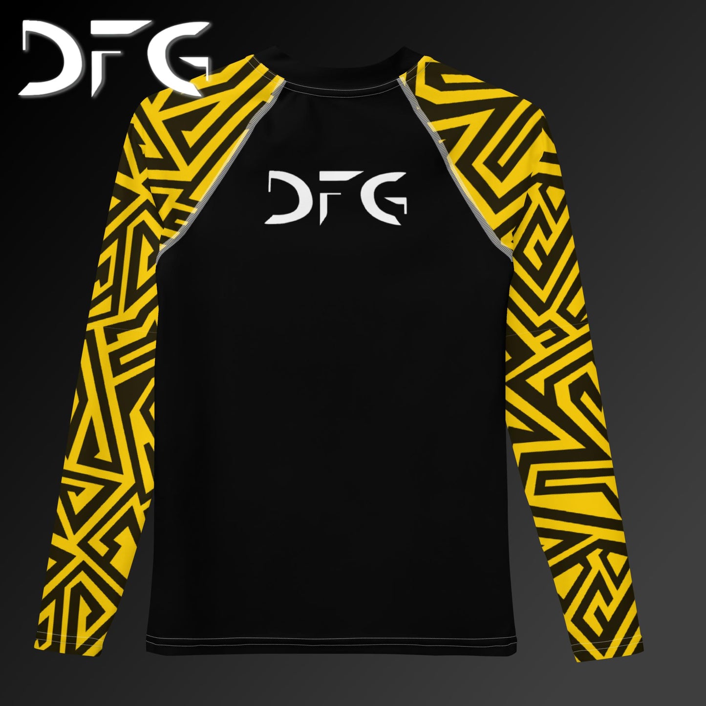 Youth Yellow Rash Guard Zig-Zag