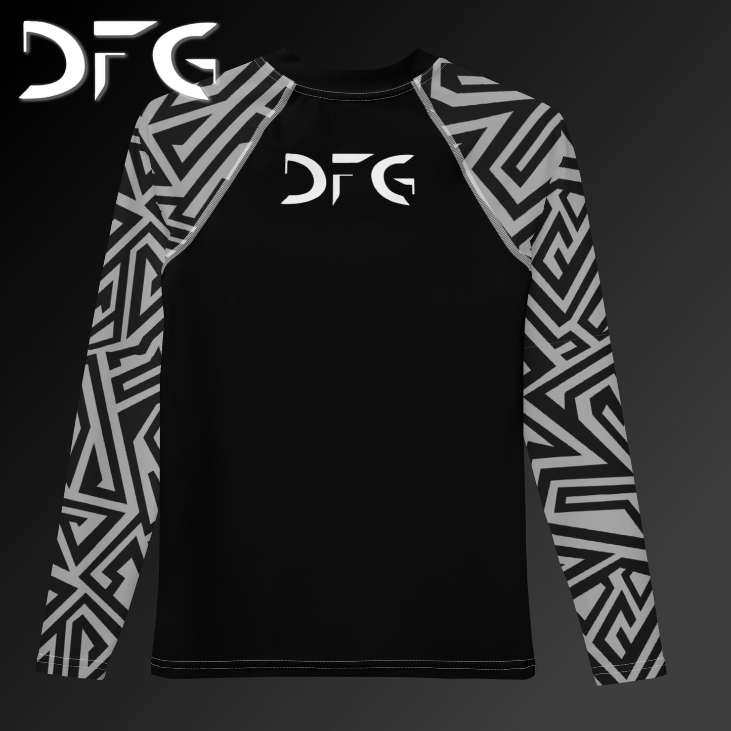 Youth Grey Rash Guard Zig-Zag