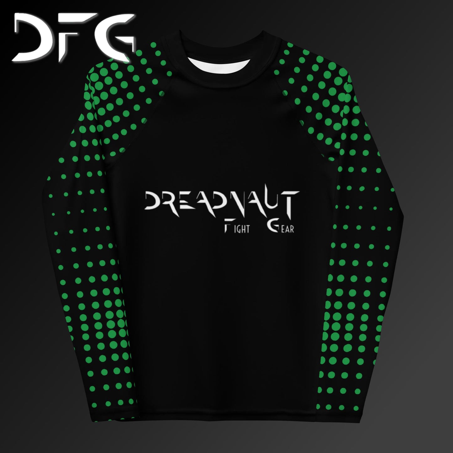Youth Green Comic Gradient Long-Sleeved Rash Guard