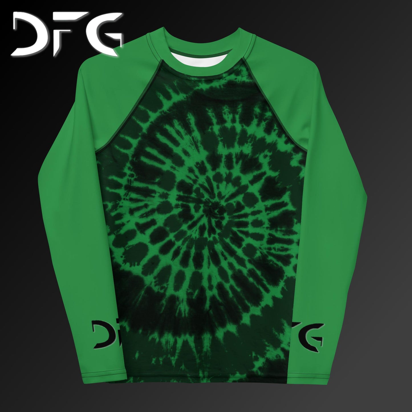 Youth Green TiDi Long-Sleeved Rash Guard