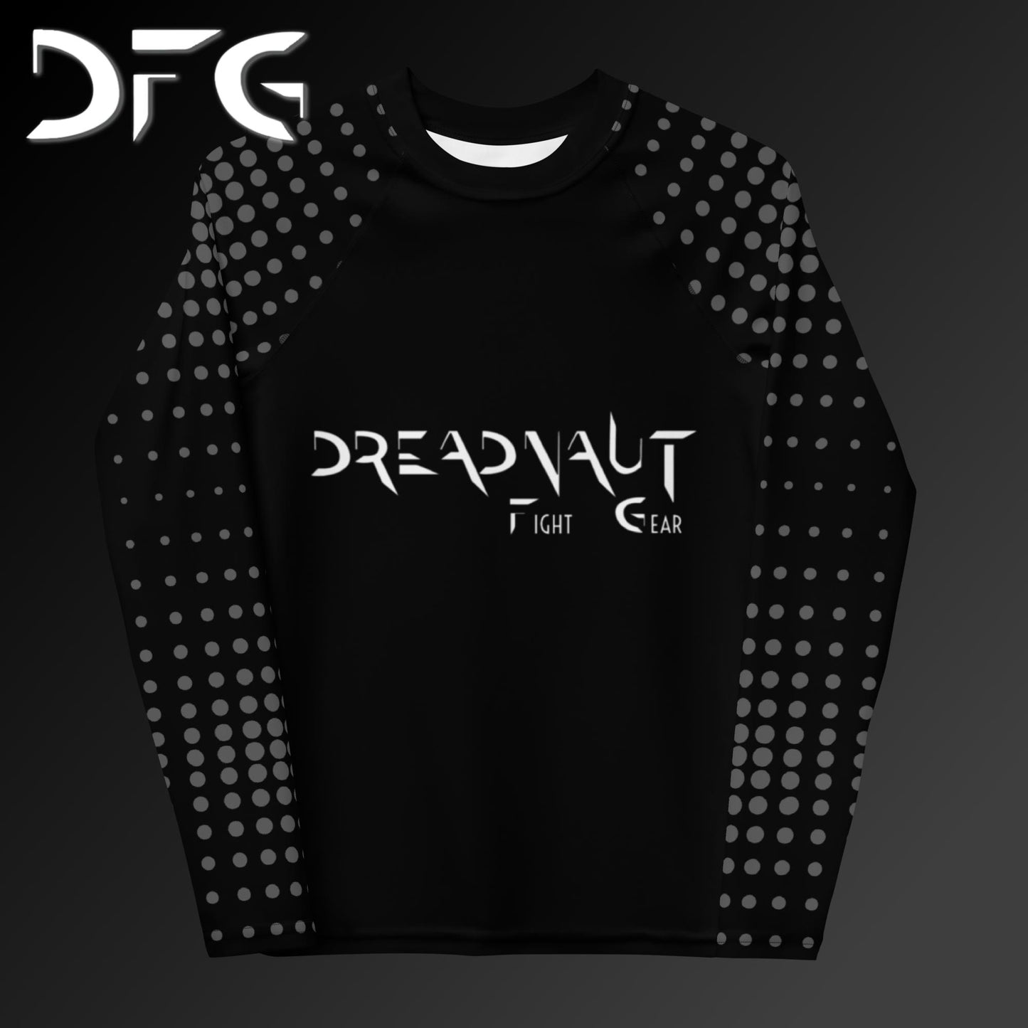 Youth Grey Comic Gradient Long-Sleeved Rash Guard