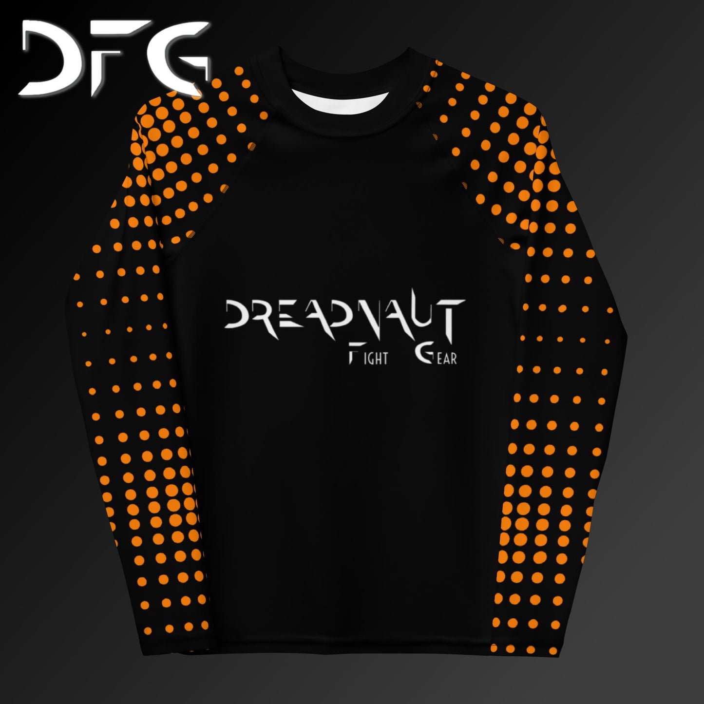 Youth Orange Comic Gradient Long-Sleeved Rash Guard
