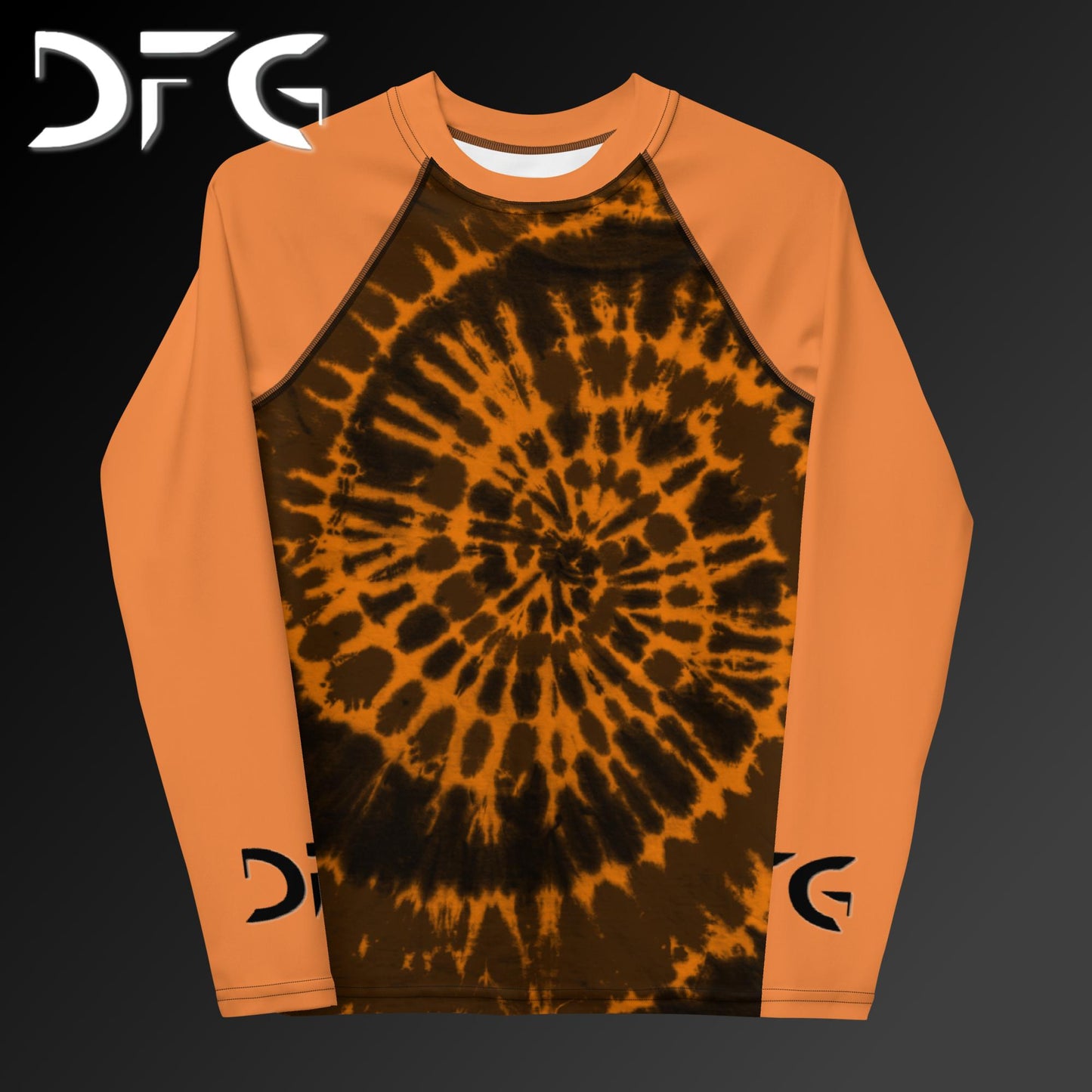 Youth Orange TiDi Long-Sleeved Rash Guard