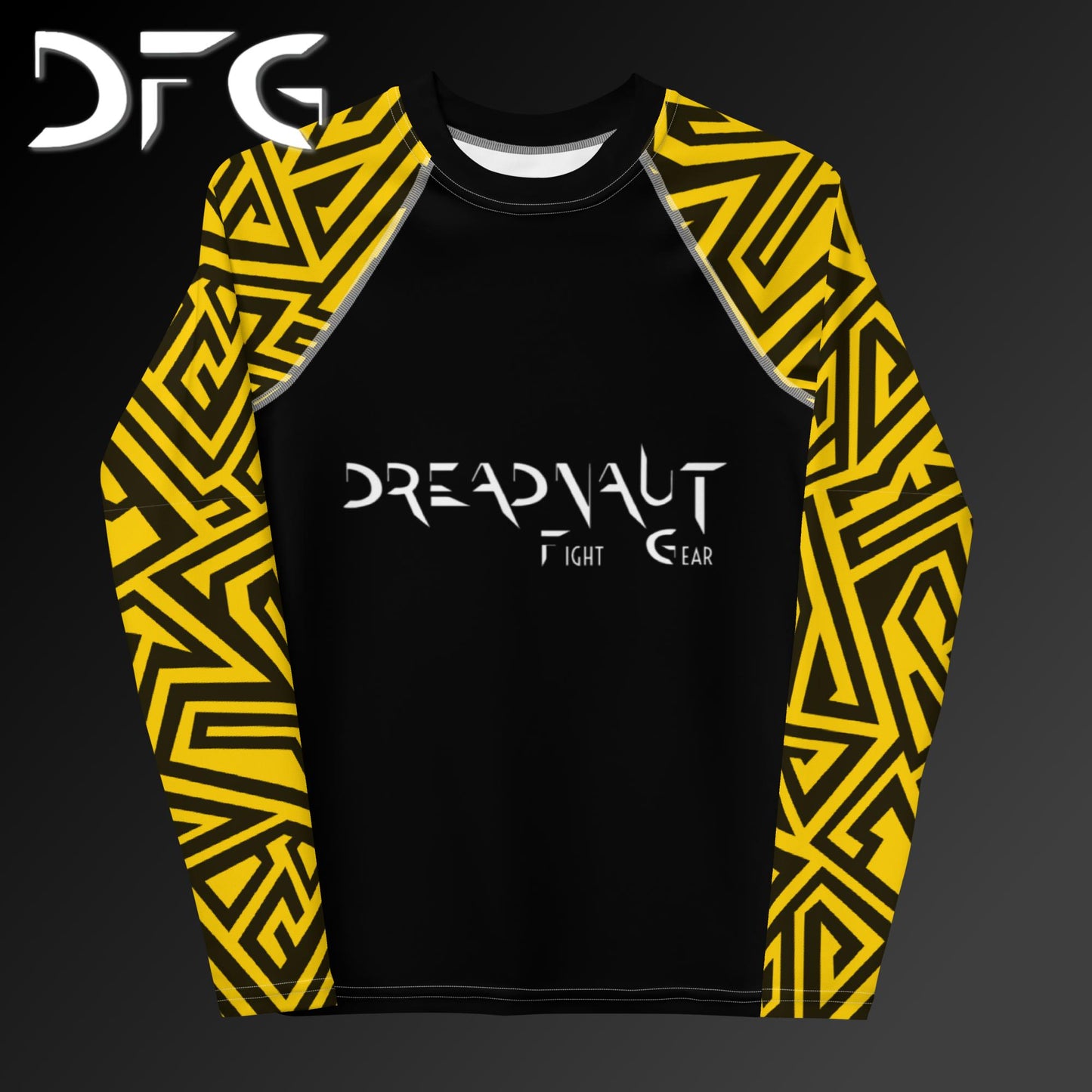 Youth Yellow Rash Guard Zig-Zag