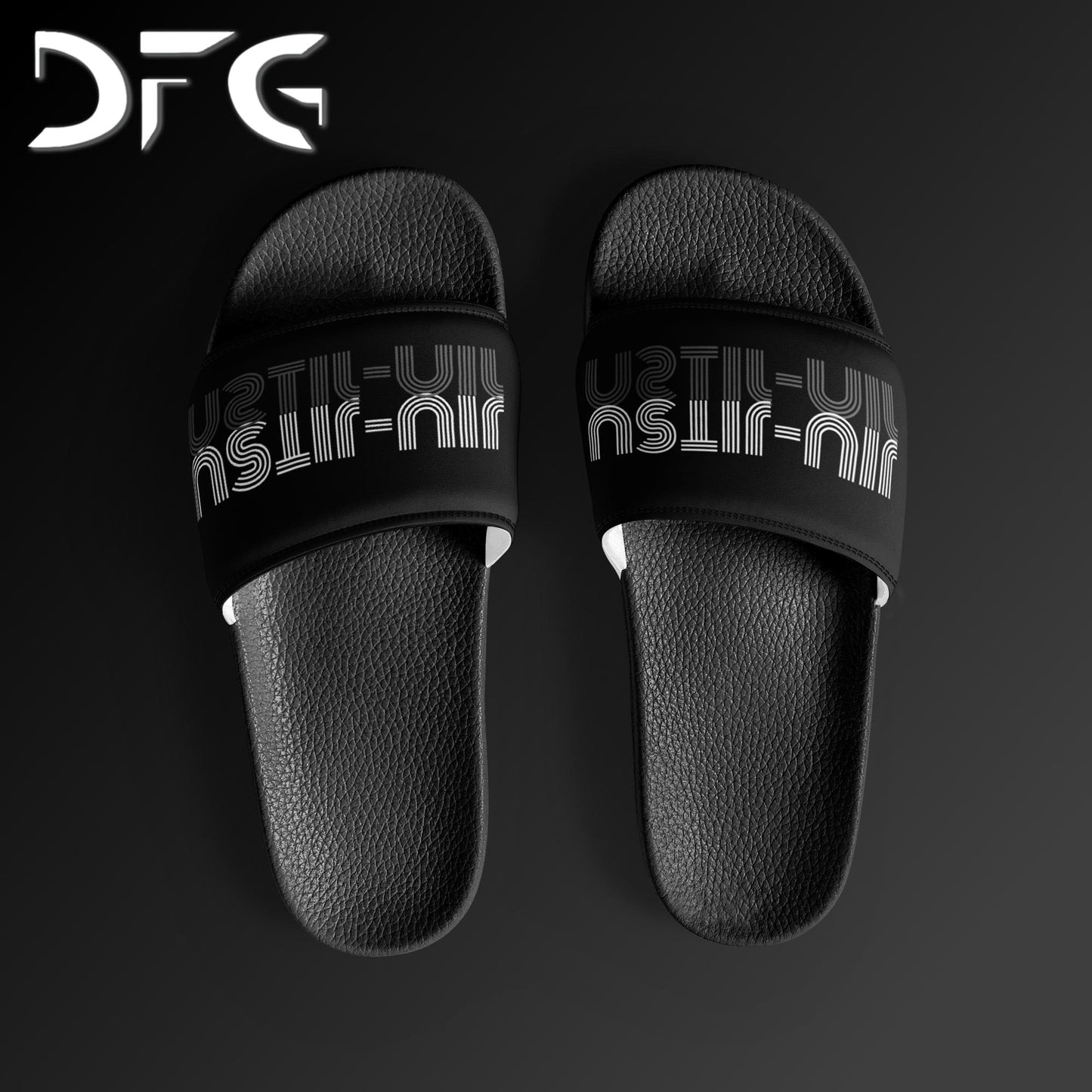 Masculine-Sized Slides BJJ White