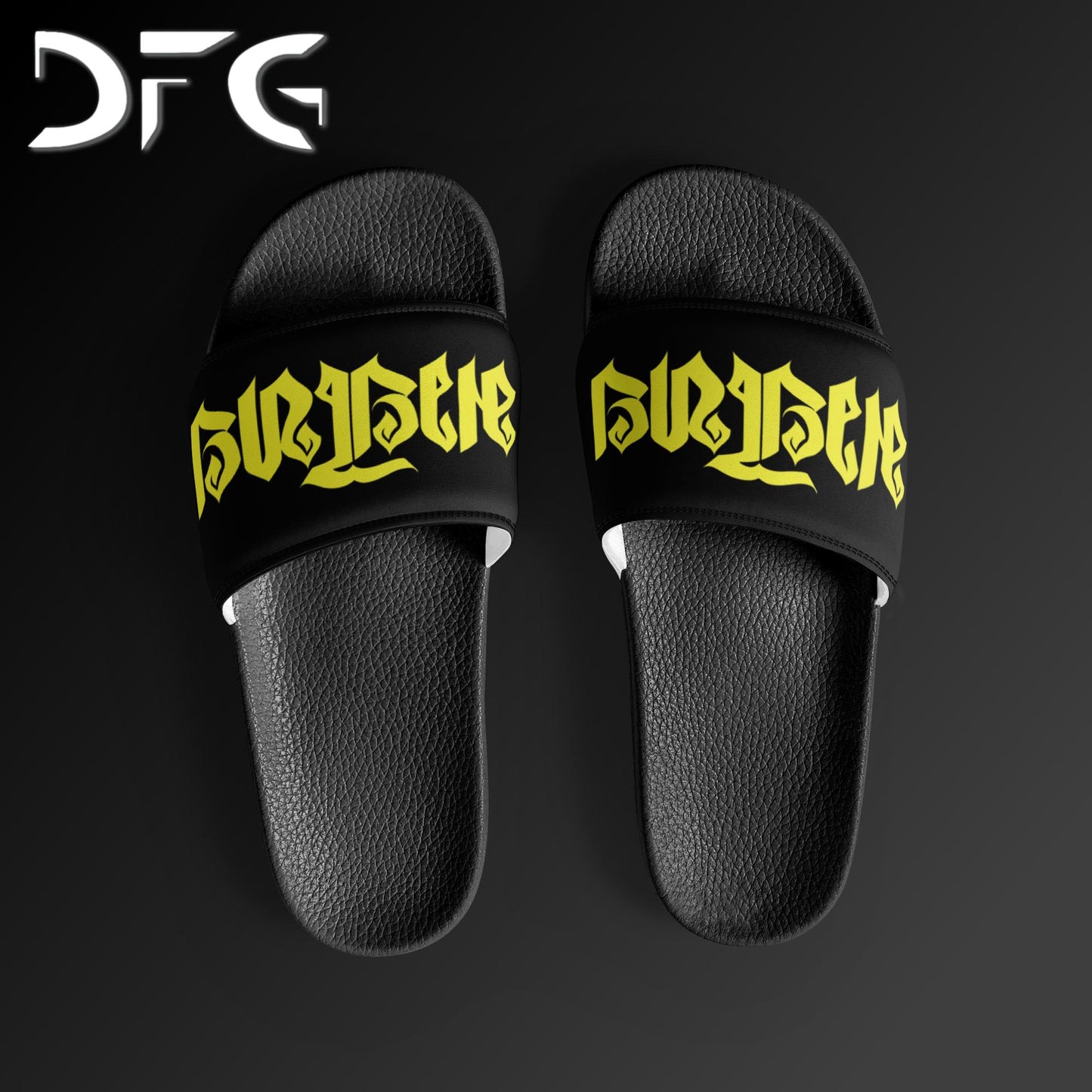Masculine-Sized Slides Muay Thai Yellow