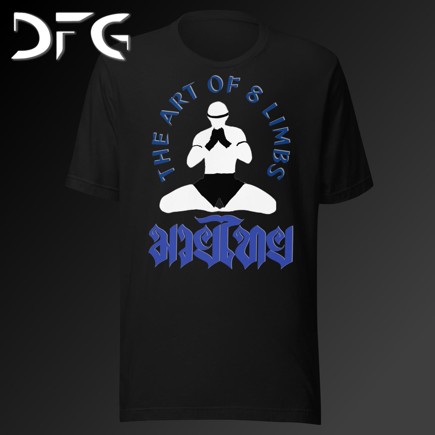 Adult Short-Sleeved T-Shirt Muay Thai Blue