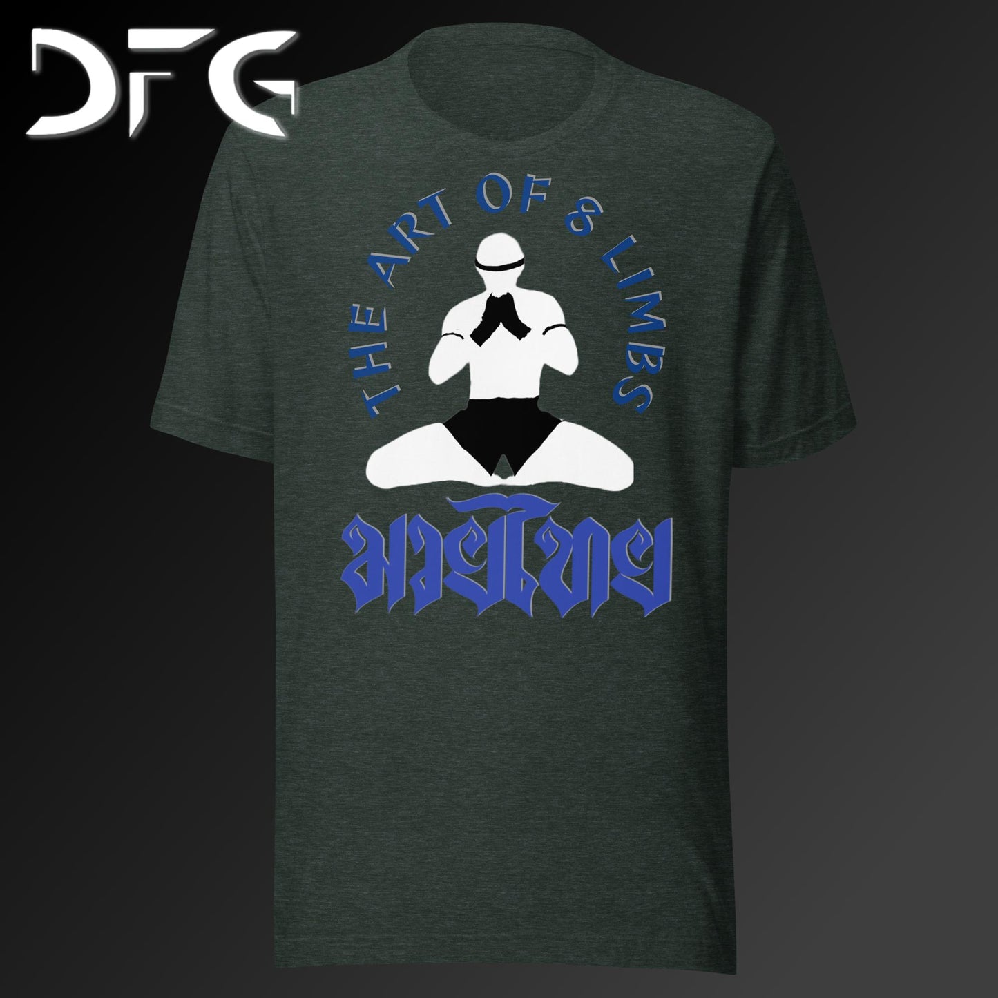Adult Short-Sleeved T-Shirt Muay Thai Blue