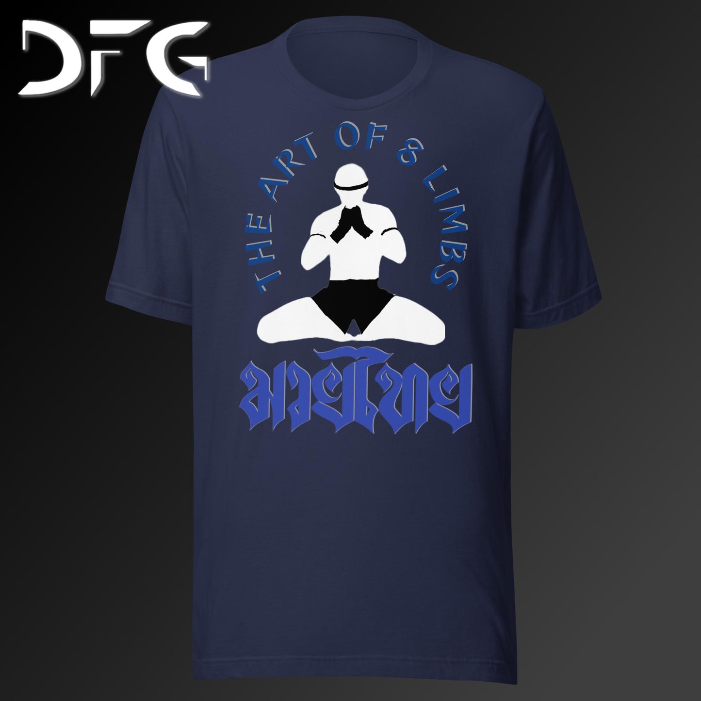 Adult Short-Sleeved T-Shirt Muay Thai Blue