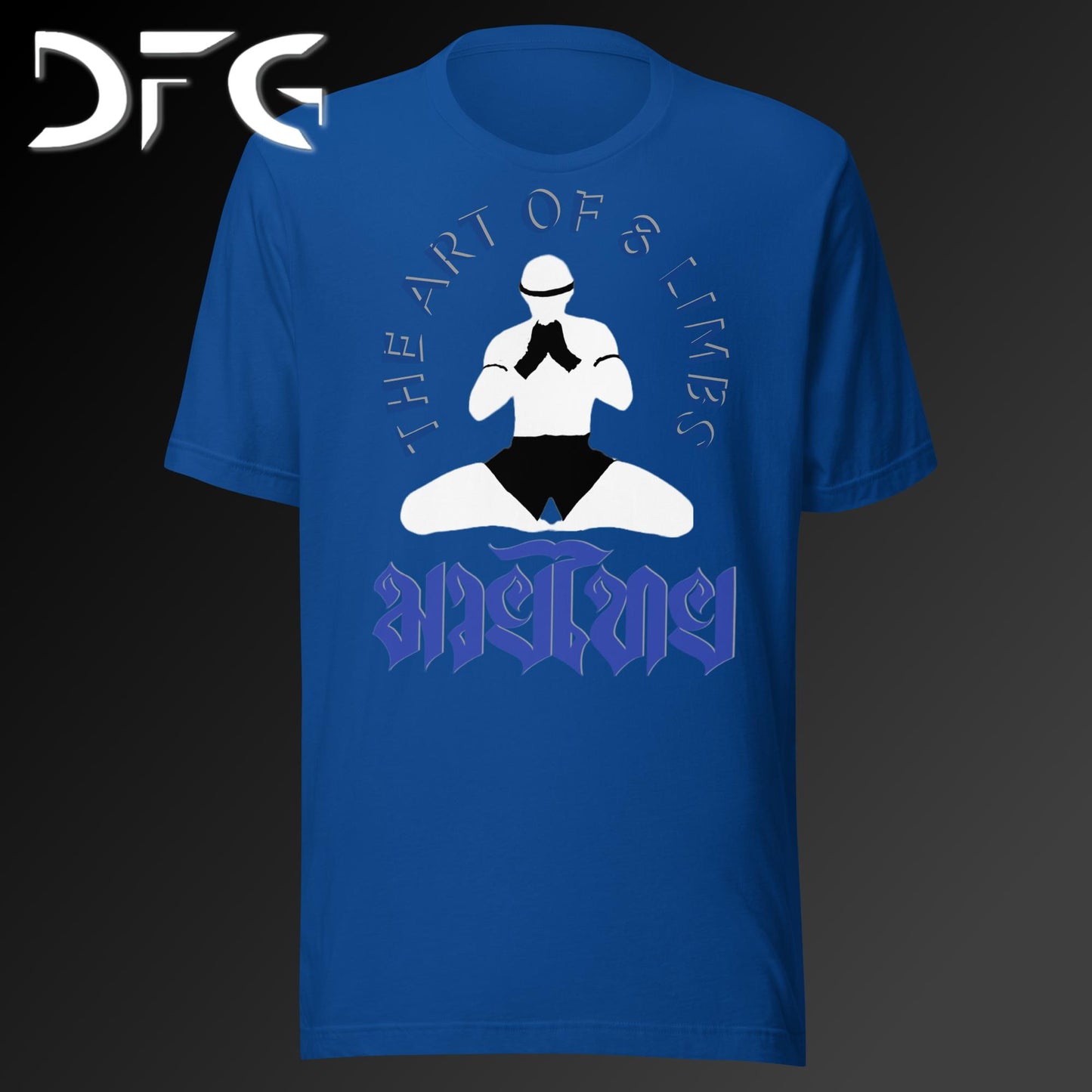 Adult Short-Sleeved T-Shirt Muay Thai Blue