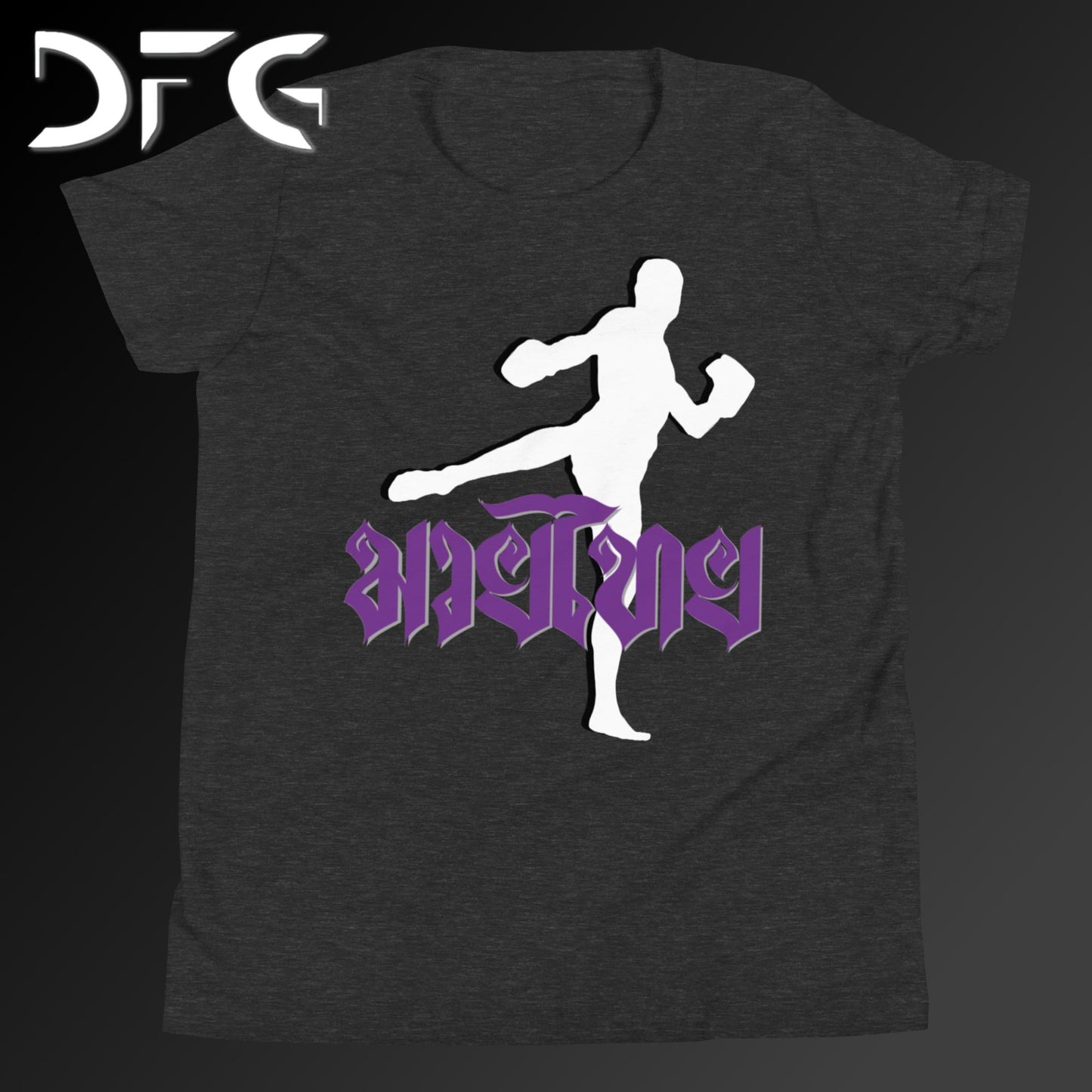 Youth Short-Sleeve T-Shirt Muay Thai Purple
