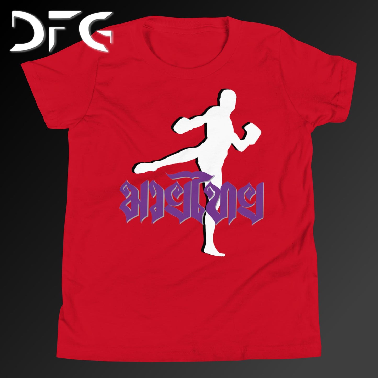 Youth Short-Sleeve T-Shirt Muay Thai Purple