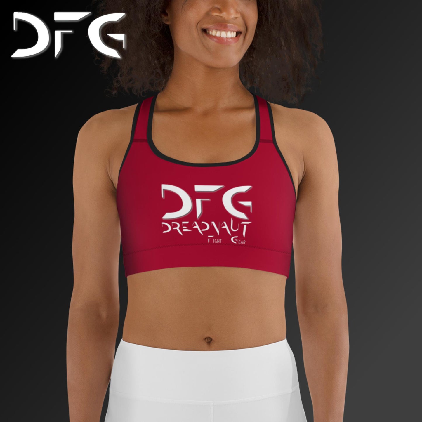 Simple Sports Bra Red/White