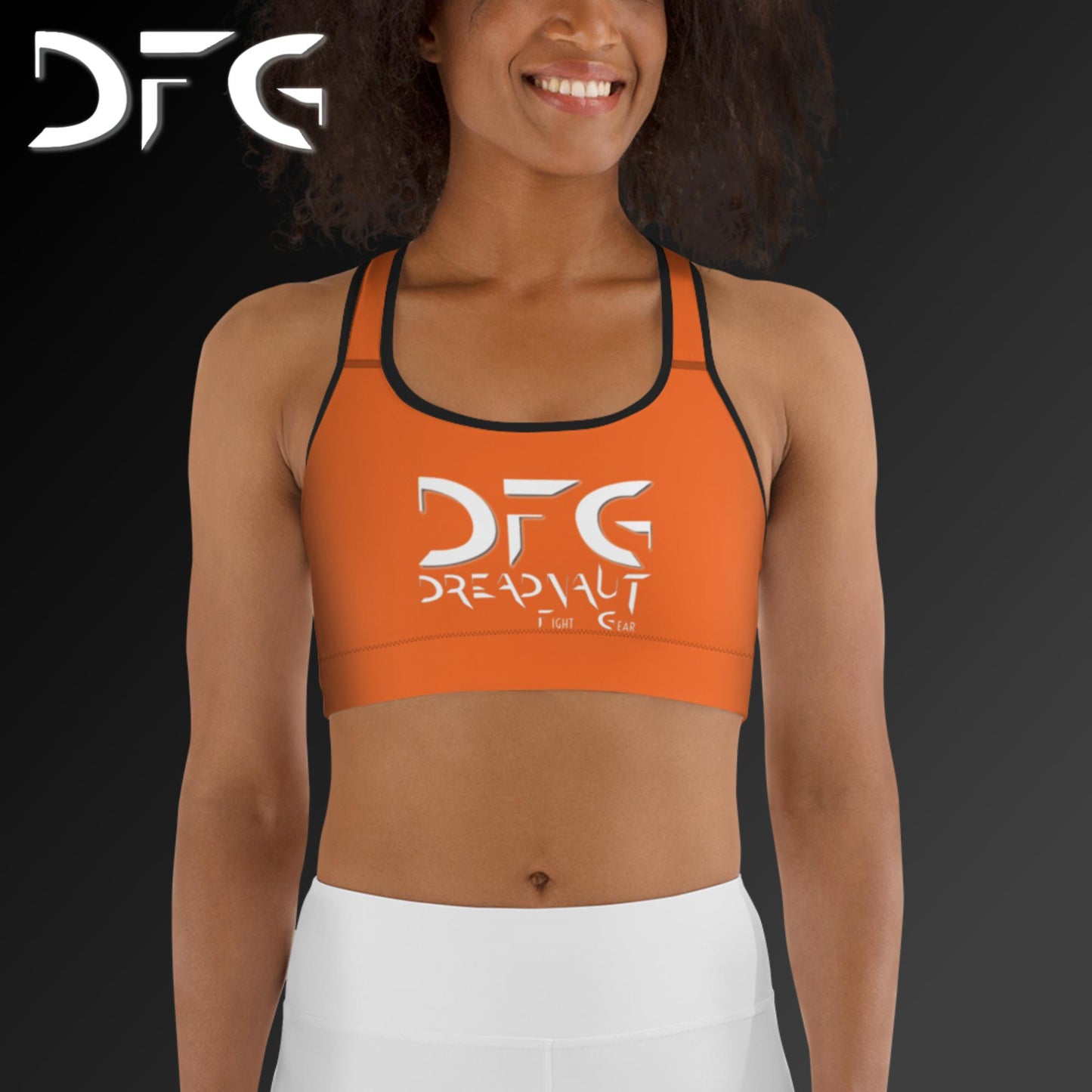 Simple Sports Bra Orange/White