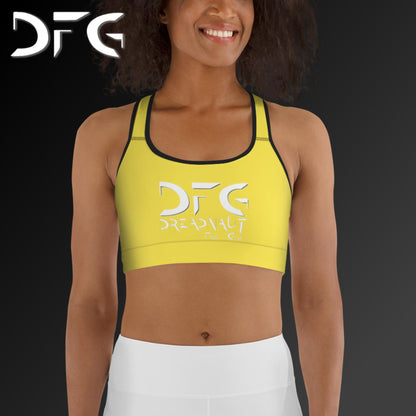 Simple Sports Bra Yellow/White