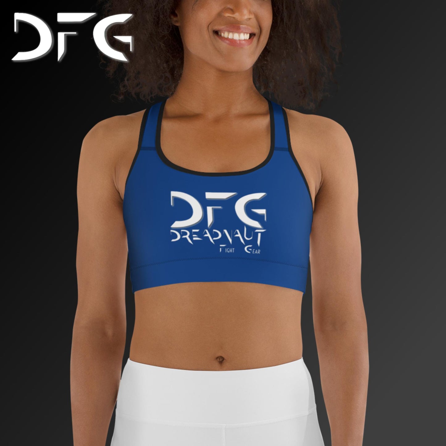 Simple Sports Bra Blue/White