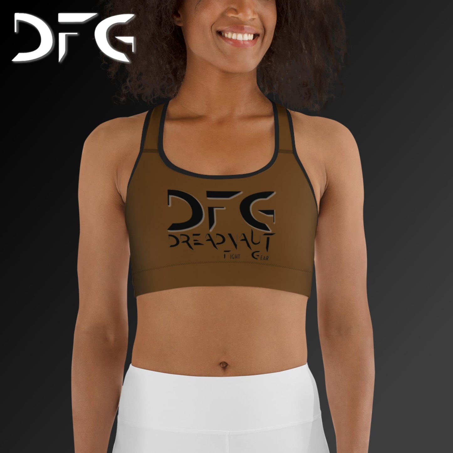 Simple Sports Bra Brown/Black