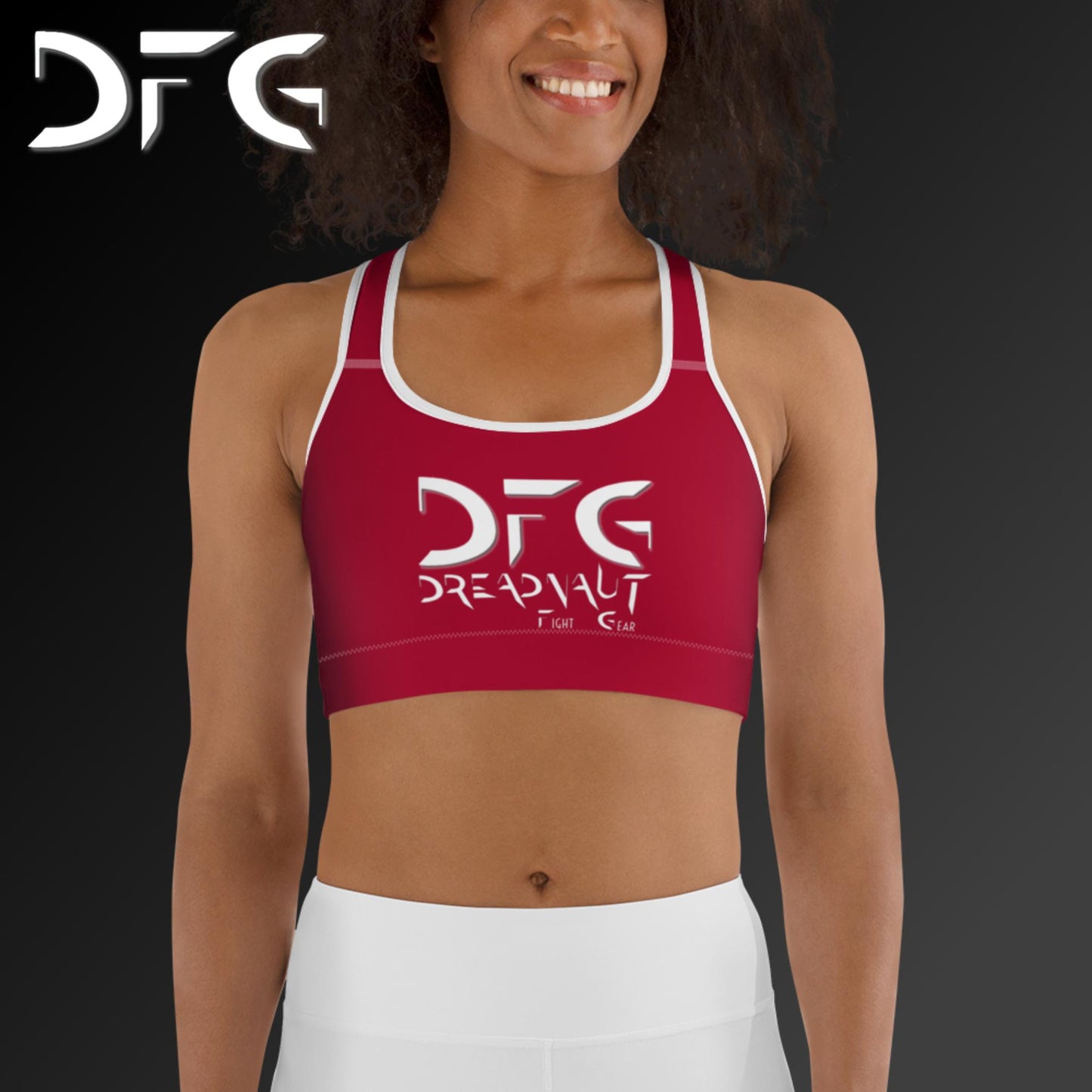 Simple Sports Bra Red/White