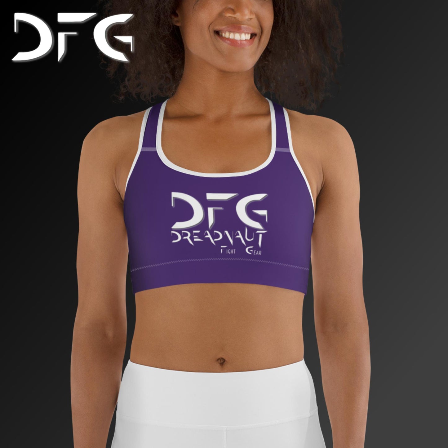 Simple Sports Bra Purple/White