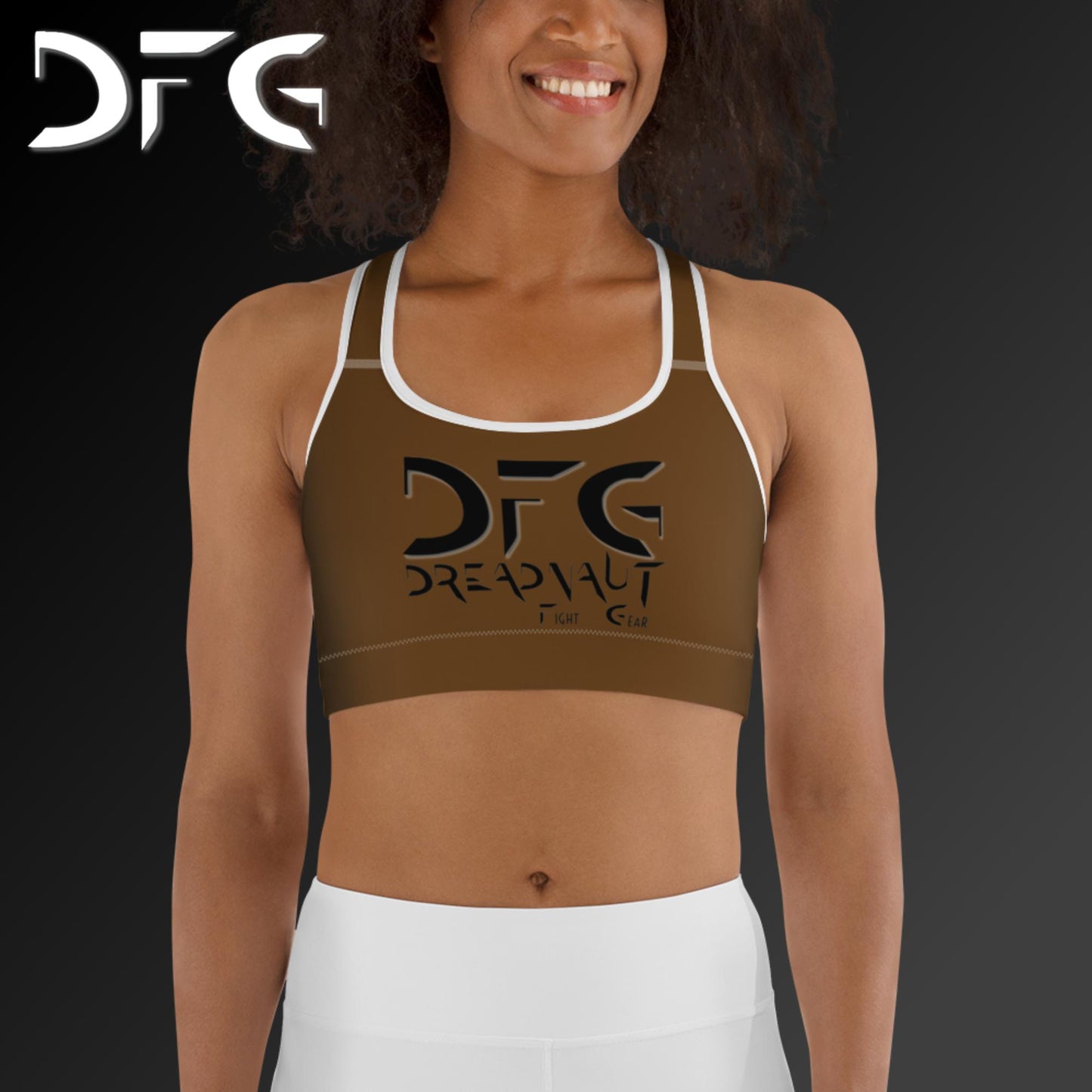 Simple Sports Bra Brown/Black
