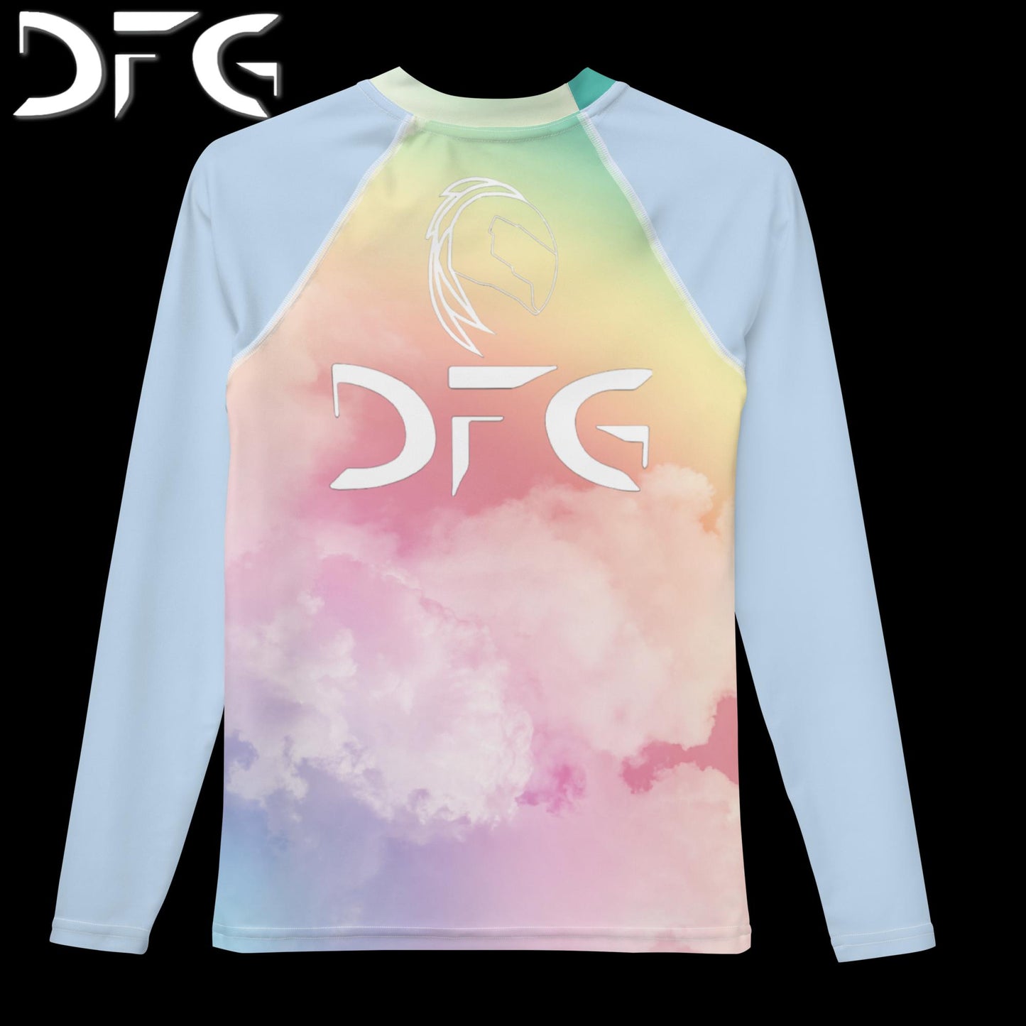 Youth Rainbow Cloud Long-Sleeved Rash Guard
