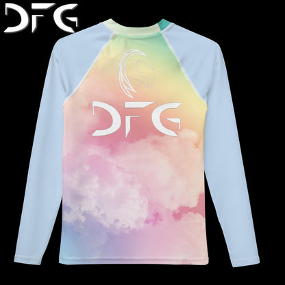 Youth Rainbow Cloud Long-Sleeved Rash Guard