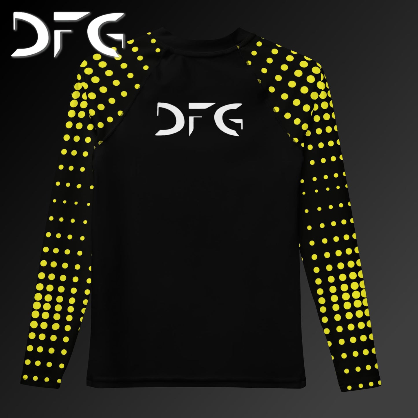 Youth Yellow Comic Gradient Long-Sleeved Rash Guard
