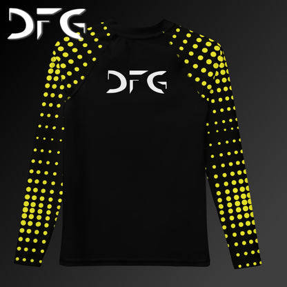 Youth Yellow Comic Gradient Long-Sleeved Rash Guard