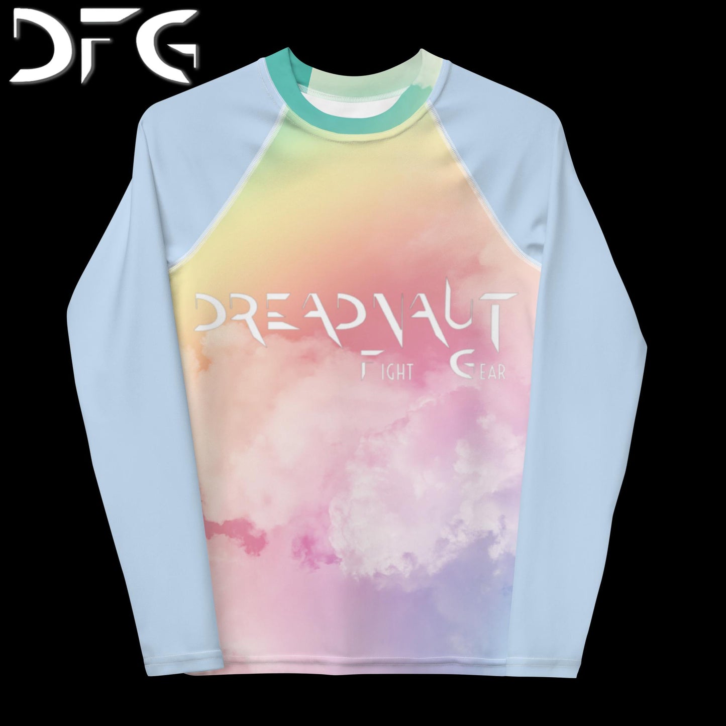 Youth Rainbow Cloud Long-Sleeved Rash Guard