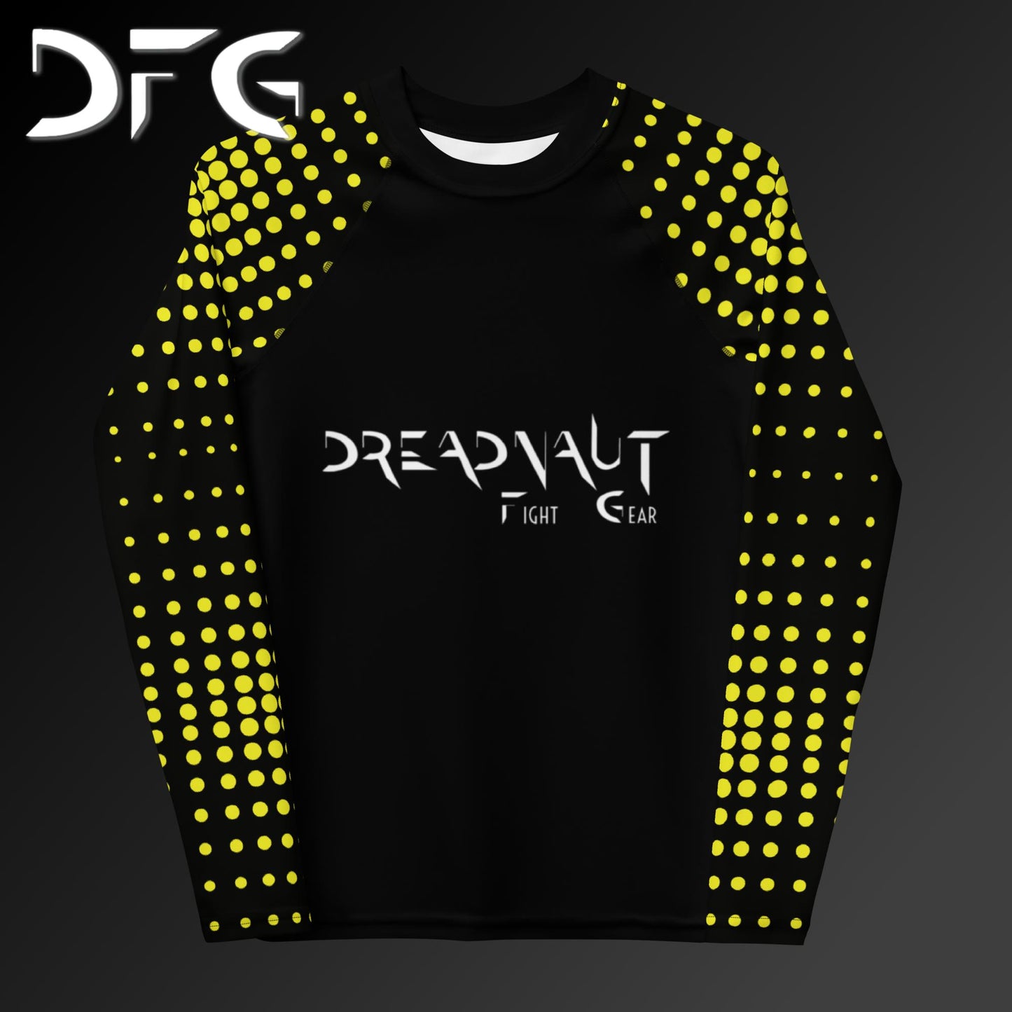 Youth Yellow Comic Gradient Long-Sleeved Rash Guard