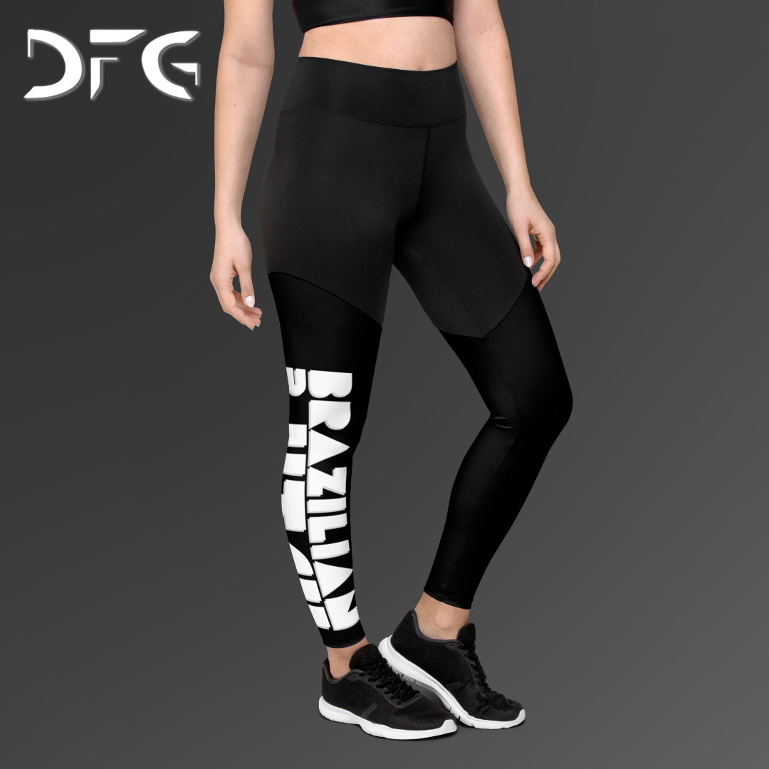 Feminine-Fit Squat-Proof Leggings Jiu-Jitsu White