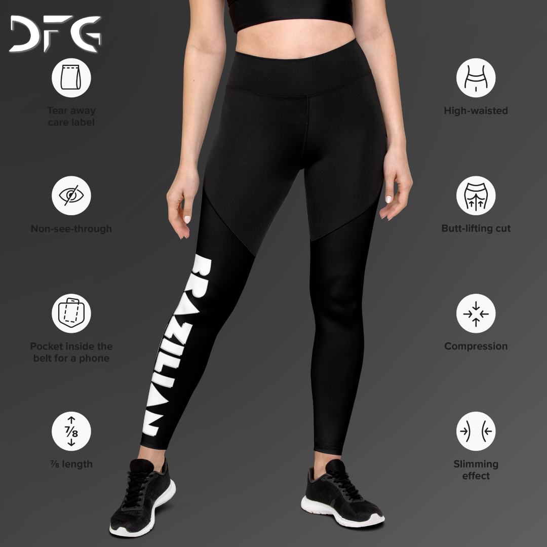 Feminine-Fit Squat-Proof Leggings Jiu-Jitsu White