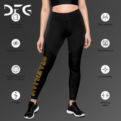 Feminine-Fit Squat-Proof Leggings Jiu-Jitsu Brown