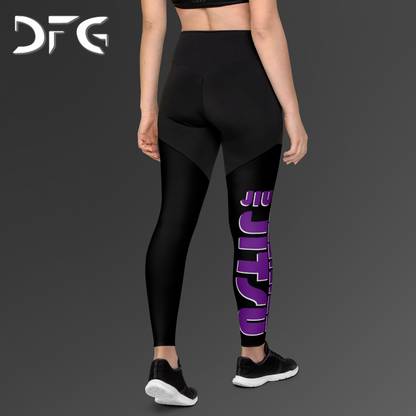 Feminine-Fit Squat-Proof Leggings Jiu-Jitsu Purple