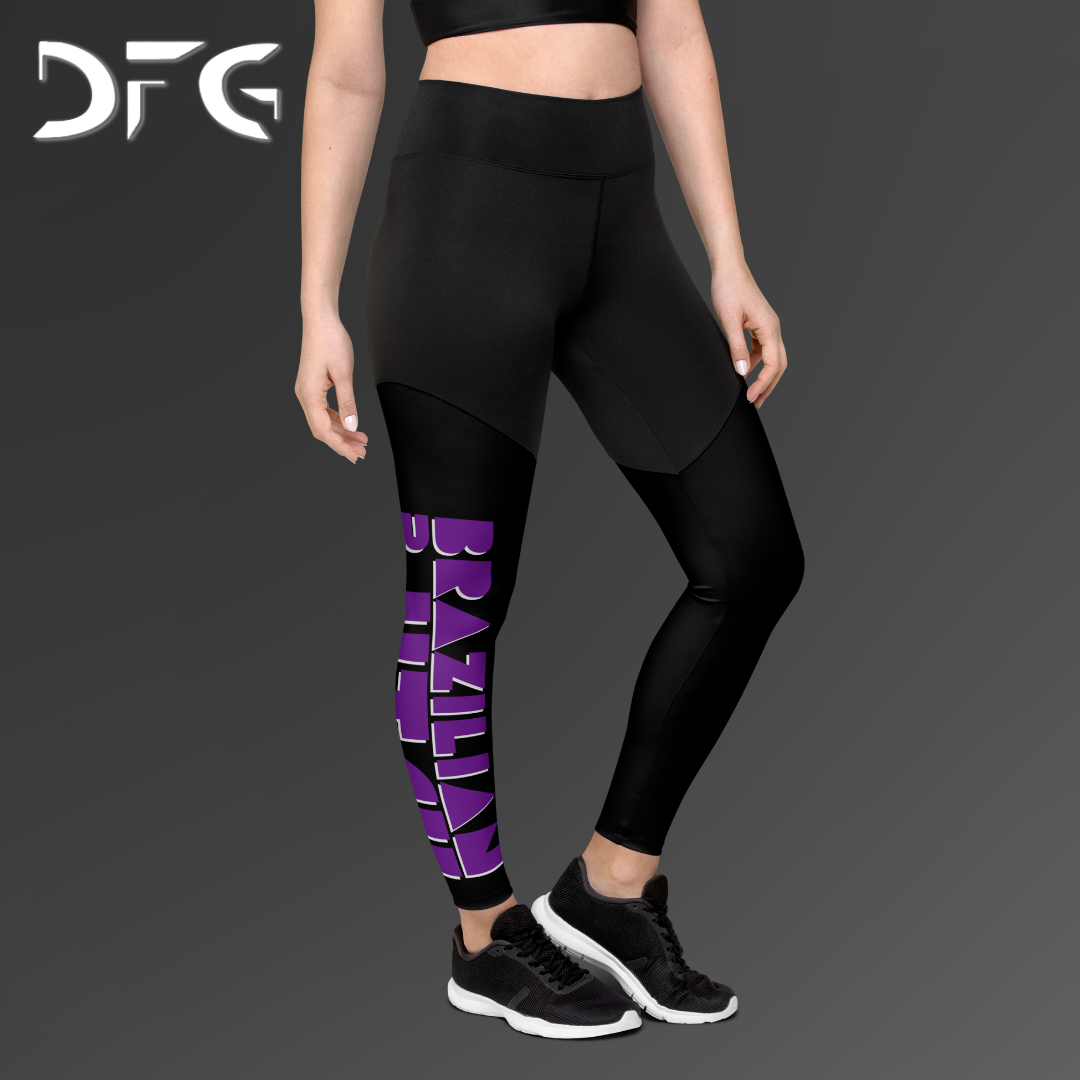 Feminine-Fit Squat-Proof Leggings Jiu-Jitsu Purple