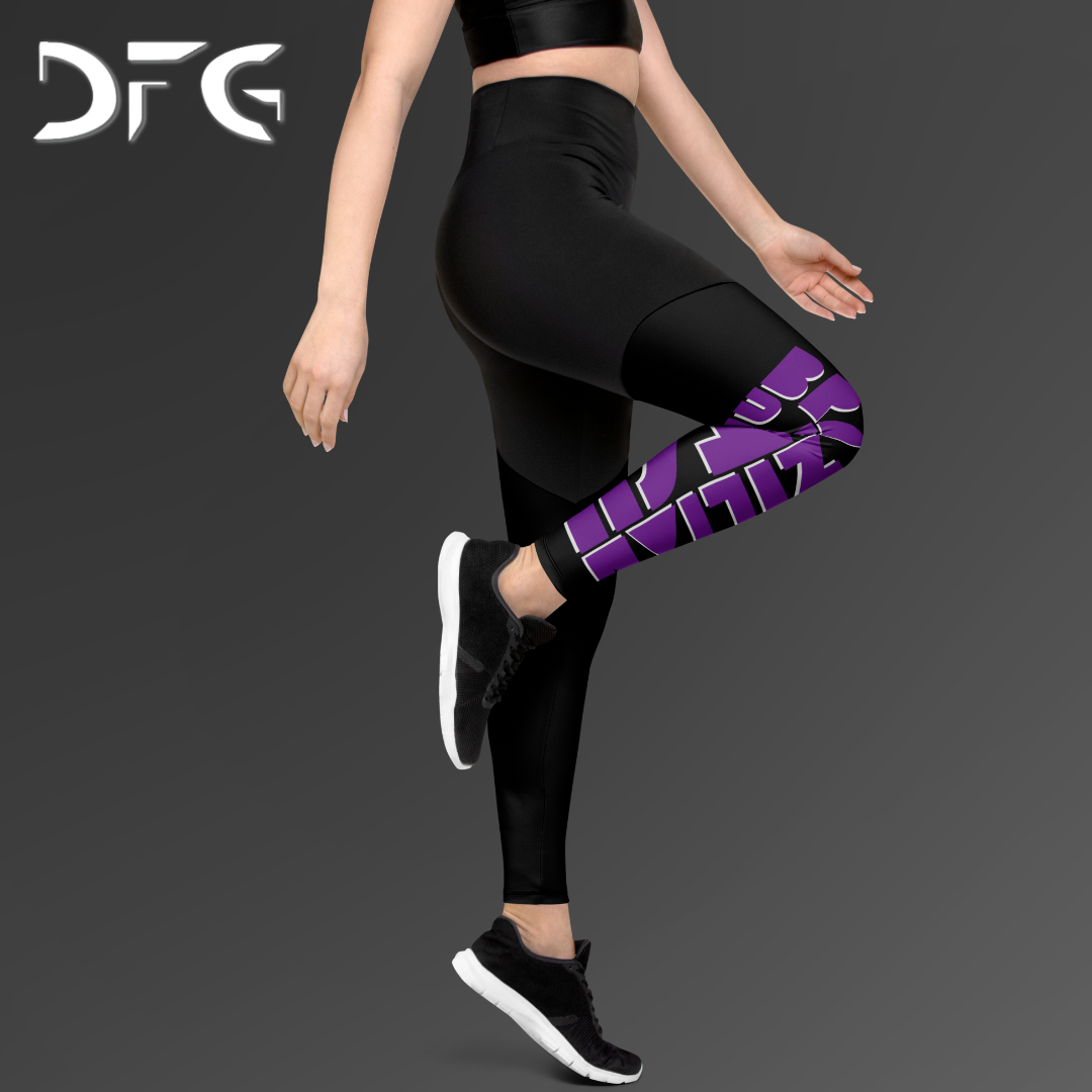 Feminine-Fit Squat-Proof Leggings Jiu-Jitsu Purple